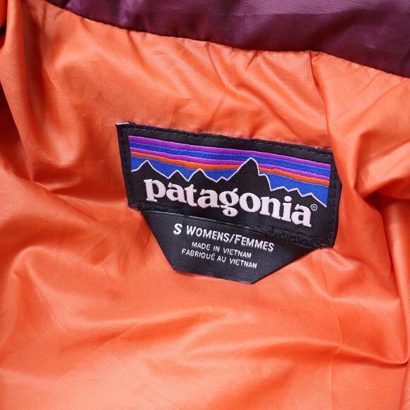 PATAGONIA Nano Quilted Puff Jacket Plum Light Orange Insulated Women's S - Picture 9 of 11